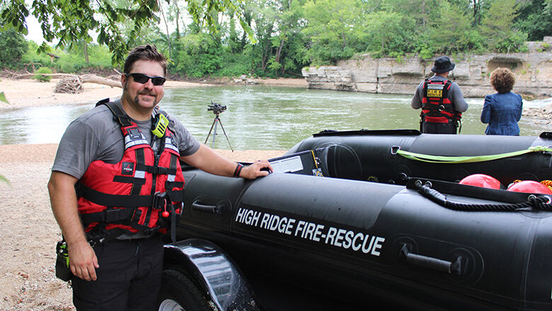 Local firefighters practice for water rescues at area rivers